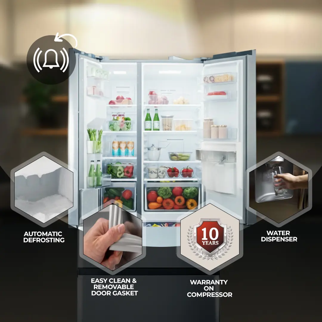 Gplus 528L | Frost Free French Door Refrigerator | Water Dispenser