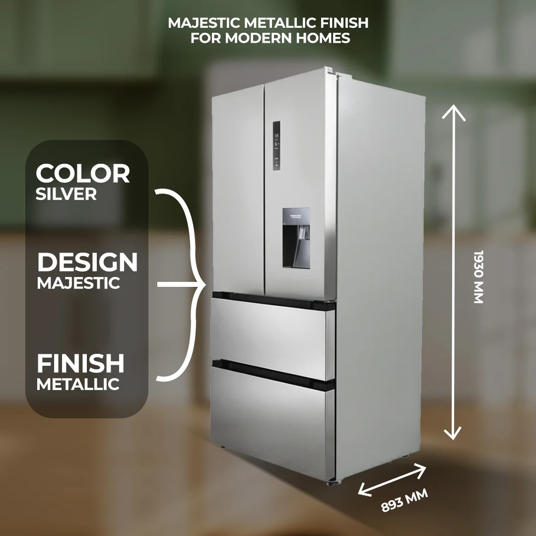 Gplus 528L | Frost Free French Door Refrigerator | Water Dispenser